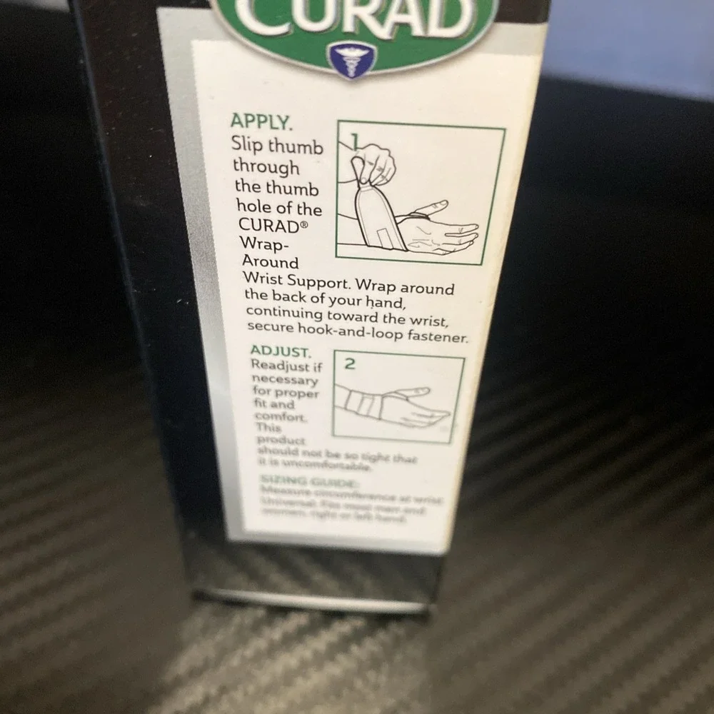2x Curad Performance‎ Series Wrist Support Neoprene New Box